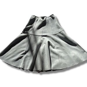 34 ZARA Faux Suede Flared Mini Skirt | Soft Gray | Y2K Style Size XS